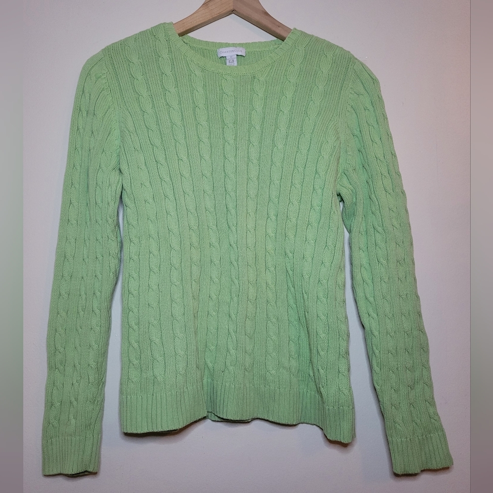 vintage y2k charter club 100% cotton crewneck sweater, medium